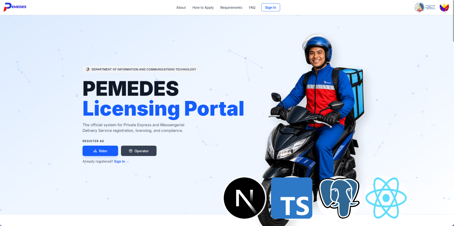 PEMEDES Licensing Portal
